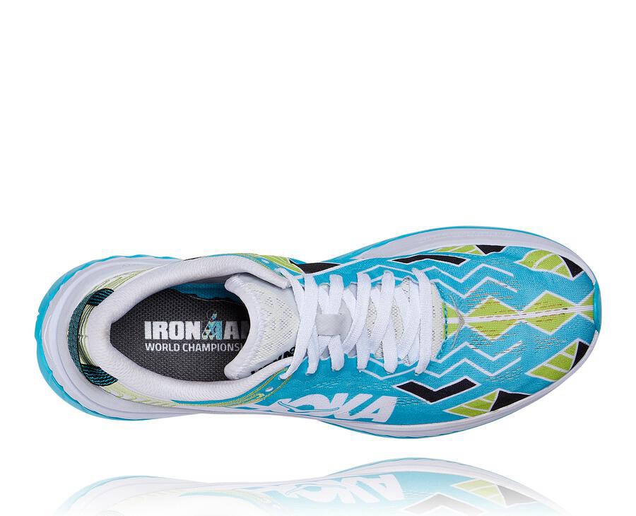 Hoka Australia One One Ironman Kona Carbon X - Womens Running Shoes Blue/White - HSMRU-7083